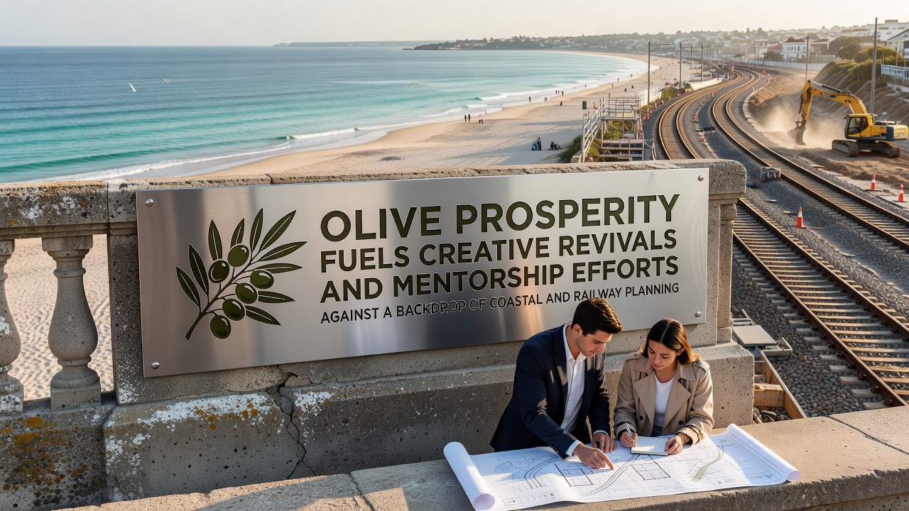 Olive Prosperity Fuels Creative Revivals and Mentorship Efforts Against a Backdrop of Coastal and Railway Planning